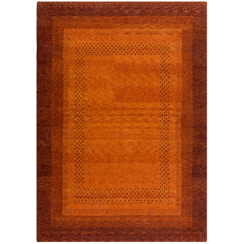 Prolana Handgefertigter Teppich "Sunrise" aus Wolle in Rot-Orange - versch. Größen