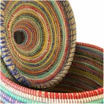 SWANE-Design Afrikanischer Wäschekorb - Stripes Bunt - S/M/L/XL/XXL