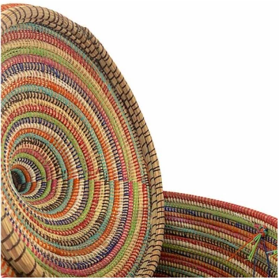 SWANE-Design Afrikanischer Wäschekorb - Stripes Bunt - S/M/L/XL/XXL