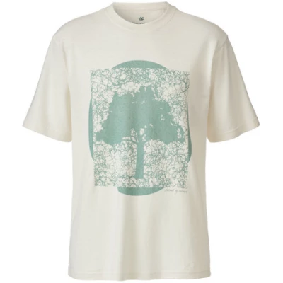 T-Shirt mit Print aus Hanf und Bio-Baumwolle, natur-bedruckt