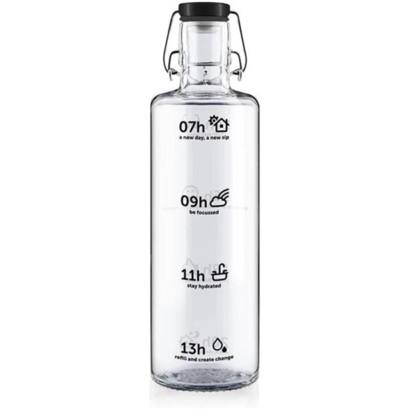 soulbottles soulbottle 1,0 l • Trinkflasche aus Glas • "stay hydrated"
