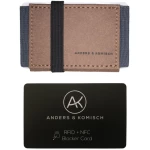 ANDERS & KOMISCH Kleiner Geldbeutel mit RFID- & NFC Schutz - A&K MINI Bundle Braun