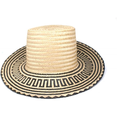 Andino Black Short Brim Straw Hat