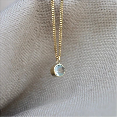 Aquamarine Necklace - Gold 14k