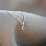Aquamarine Necklace - Silver