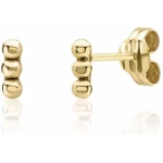 BELLYBIRD Jewellery OHRSTECKER - 3 kleine goldene Kugeln, 375 Gold