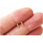 BELLYBIRD Jewellery OHRSTECKER - 3 kleine goldene Kugeln, 375 Gold