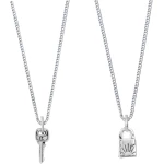 BFF Necklace - Lock Key Set - Silver
