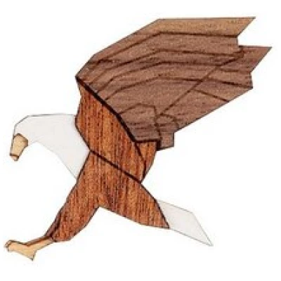 BeWooden Brosche aus Holz - Adler Brosche | Mode Schmuck | Unisex