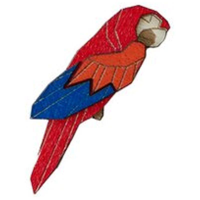 BeWooden Brosche aus Holz - Ara Papagei Brosche | Mode Schmuck | Unisex