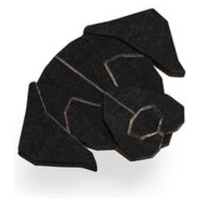 BeWooden Brosche aus Holz "Black Labrador" | Mode Schmuck