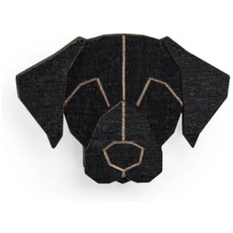 BeWooden Brosche aus Holz "Black Labrador" | Mode Schmuck