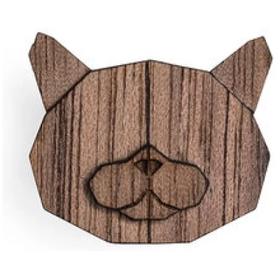 BeWooden Brosche aus Holz "British Cat"| Mode Schmuck