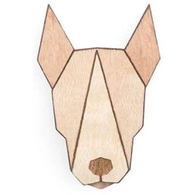 BeWooden Brosche aus Holz "Bull Terrier" | Mode Schmuck