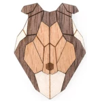 BeWooden Brosche aus Holz "Collie" | Mode Schmuck