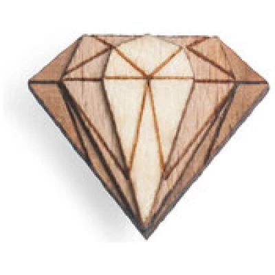 BeWooden Brosche aus Holz "Diamond Lapel" | Mode Schmuck