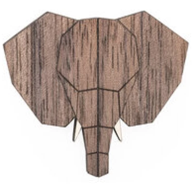 BeWooden Brosche aus Holz - Elefant | Mode Schmuck