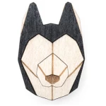 BeWooden Brosche aus Holz - Husky | Mode Schmuck
