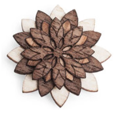 BeWooden Brosche aus Holz - "Illa" | Mode Schmuck