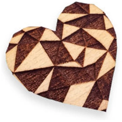 BeWooden Brosche aus Holz "Love Brooch"