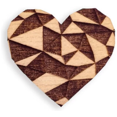 BeWooden Brosche aus Holz "Love Brooch"