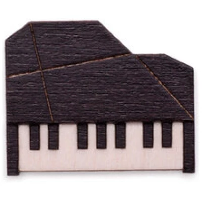 BeWooden Brosche aus Holz "Piano Brooch"