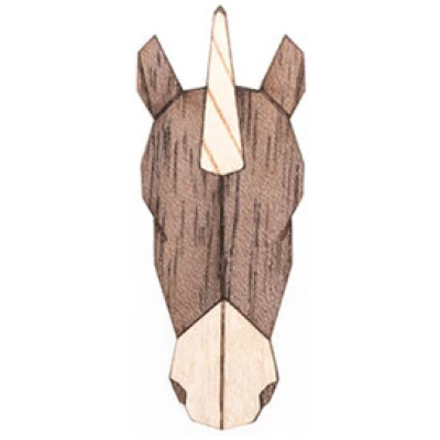 BeWooden Brosche aus Holz "Unicorn Brooch"