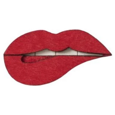 BeWooden Broschen aus Holz für Paare | Mode Schmuck | Lippen und Schnurrbart
