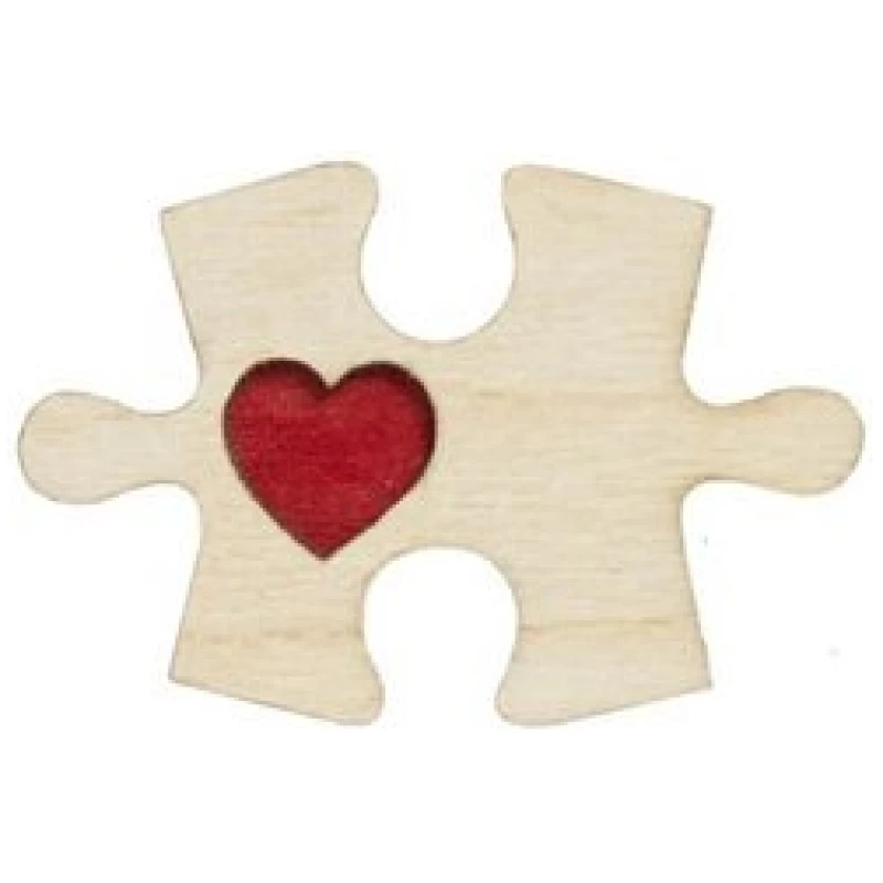 BeWooden Broschen aus Holz für Paare | Mode Schmuck | Puzzle