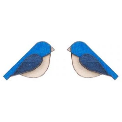 BeWooden Ohrstecker mit Holzdetails | "Bird" Ohrringe | 2 Farbvarianten