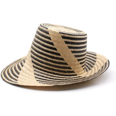 Breeze Black Short Brim Straw Hat