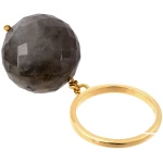 Bubble Labradorite Gold Ring (Adjustable)