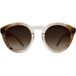 Chelsea Transparent Brown / Round Sunglasses