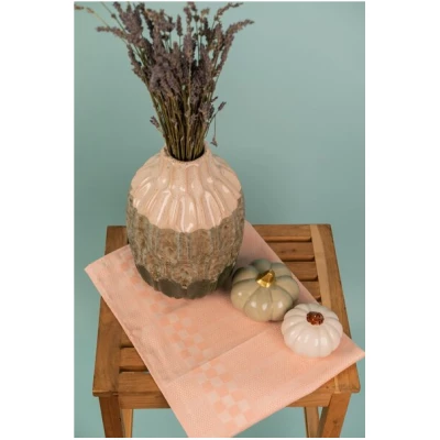 De IONESCU Küchenhandtuch Baumwolle Set, Pink/Lila Geschirrtücher, Organische, Natürliche Faser