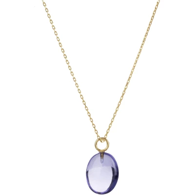 Eden Gold Chain Necklace With Amethyst Pendant
