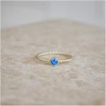 Ice Blue Topaz Ring - Gold 14k