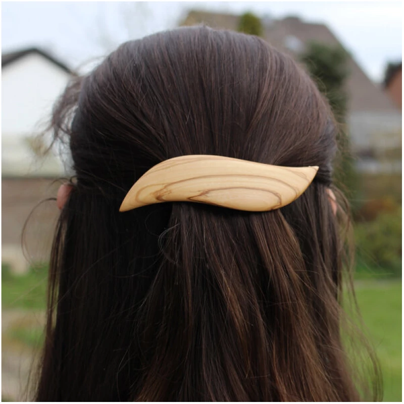 Mitienda Shop Haarspange aus Holz, Natürlicher Haarschmuck