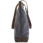 MoreThanHip Große Shopper-Tasche aus Canvas und Öko-Leder mit Reißverschluss - Lagotto