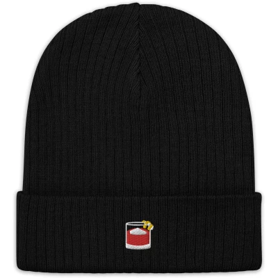 Negroni Glass - Embroidered Beanie - Multiple Colors