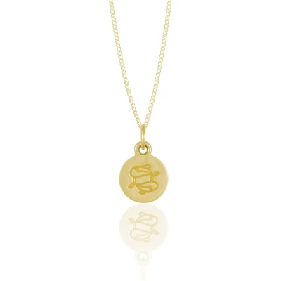 Pisces Mini Zodiac Necklace - Gold