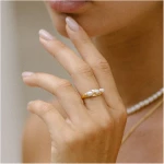 Polly Triple Pearl Ring - GOLD