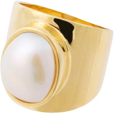 Venus White Pearl Gold Ring