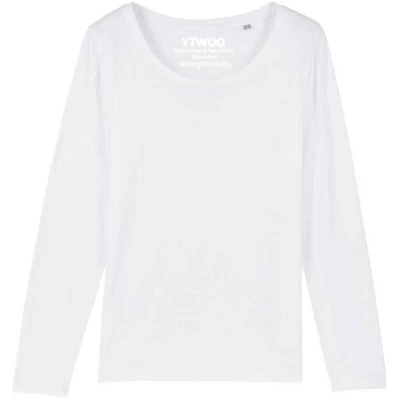 YTWOO Damen Langarm T-Shirt, Longsleeve aus 100% Baumwolle (Bio)
