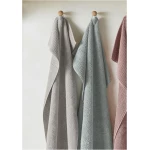 hessnatur Frottee-Handtuch feiner Streifen aus Bio-Baumwolle - beige - Größe 67x140 cm