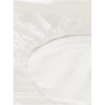 hessnatur Satin-Spannbetttuch aus Bio-Baumwolle - weiß - Größe 90-100x200 cm