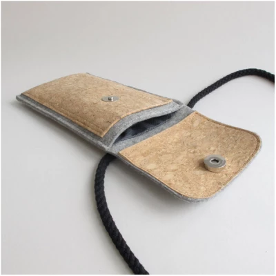 smukbird Umhängetasche für Fairphone | aus Filz und Bio-Baumwolle | Modell KEDJA