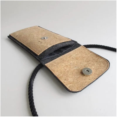 smukbird Umhängetasche für iPhone | aus Filz und Bio-Baumwolle | Modell KEDJA