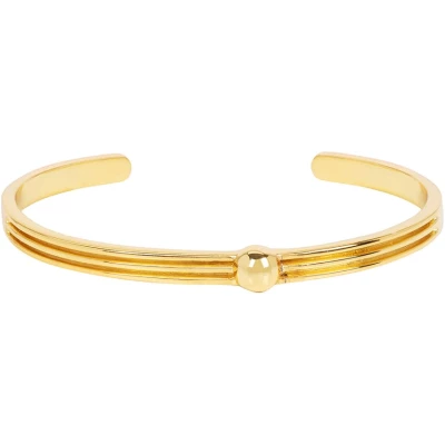 Athena Plain Gold Cuff Bracelet