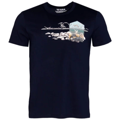 FÄDD Herren T-Shirt Rundhals aus Bio-Baumwolle "Mole BT" Navy Blau