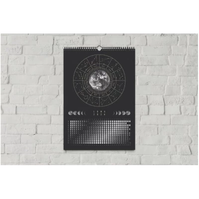 Mondkalender - Wandkalender A3, A4 - schwarz // ShellyCreates